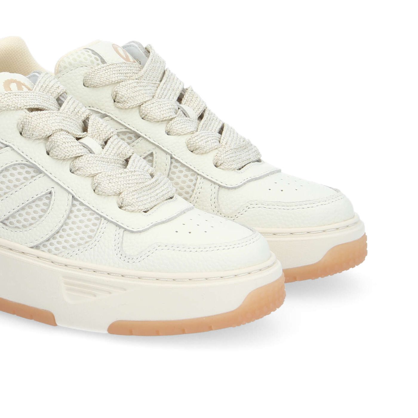 ALISON SNEAKER W - GRAIN/MESH/SUED - BLANC CASSE/BEIGE